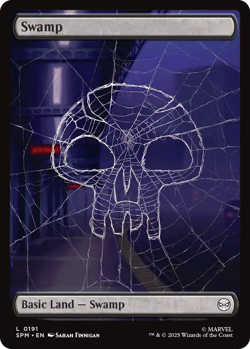 Swamp (0191) Full Art - NM - Marvel's Spider-Man - MTG - Image 1