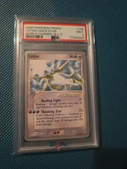 2006 POKEMON WORLD CHAMPIONSHIPS PROMO B-L-S #105 LATIAS-GOLD STAR PSA 9 - Image 1