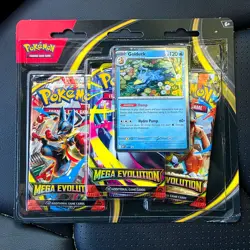 🔥 Mega Evolution 3 Pack Blister Golduck ME01 (in-hand in UK) Pokemon TCG 👀🔥 - Image 1