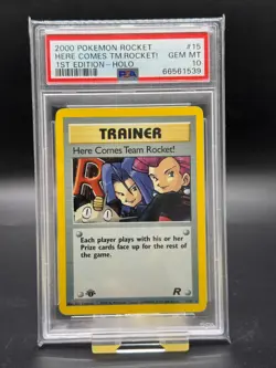Pokemon - PSA 10 - Here Comes Team Rocket - Holo - #15 - 1st Edition Team Rocket - Image 1