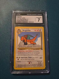 Dragonite Pokemon (1999) Black Star Promo - 5 Mewtwo Strikes Back CGC 7 - Image 1