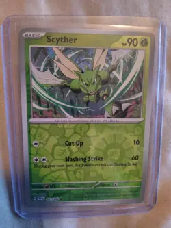 Scyther Pokemon Card Basic Holo 90 HP 10/60 Attack - Image 1