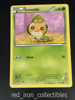 Sewaddle 10/113 Common Legendary Treasures Black & White Pokemon Card NM - Image 1
