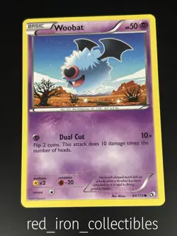 Woobat 64/113 Common Legendary Treasures Black & White Pokemon Card NM - Image 1