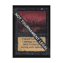 WOTC MtG International Ed. Cursed Land (U) NM - Image 1