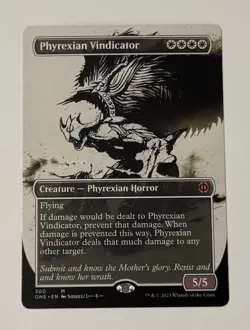 MTG Phyrexian Vindicator (Showcase) Phyrexia: All Will Be One Regular LP - Image 1