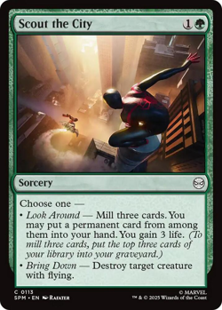 MTG magic 1x Scout the City FOIL (M/NM) Marvel's Spider-Man - Image 1