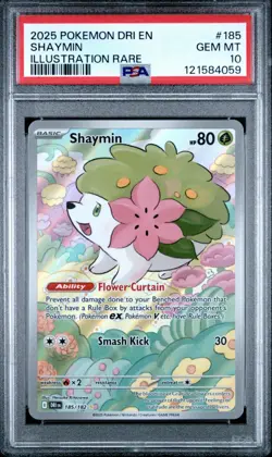 Pokemon SHAYMIN Illustration Rare IR Destined Rivals 185/182 ENG ~ PSA 10 - Image 1