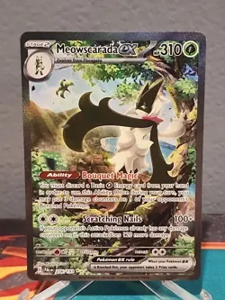 Meowscarada EX 256/193 Special Illustration Rare Pokemon Card Paldea Evolved - Image 1