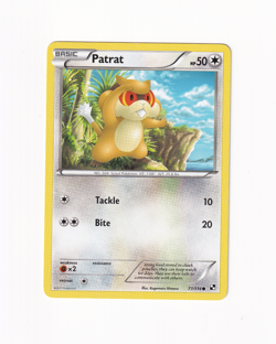 Patrat 77/114 Black & White Regular Non Holo 2011 Pokemon Card Light Played LP - Image 1