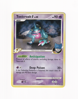 Toxicroak 40/127 Platinum Regular Non Holo Pokemon Card Moderately Played MP - Image 1