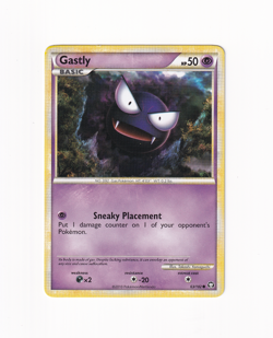 Gastly 63/102 HGSS Triumphant Regular Non Holo 2010 Pokemon Light Played LP - Image 1