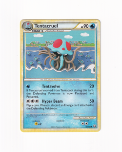 Tentacruel 50/102 HGSS Triumphant Regular Non Holo Pokemon Card Light Played LP - Image 1