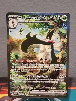 Meowscarada EX 256/193 Special Illustration Rare Pokemon Card Paldea Evolved - Image 1