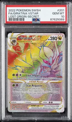 2022 POKEMON SWORD & SHIELD LOST ORIGIN SECRET FULL ART/GIRATINA VSTAR PSA 10 - Image 1