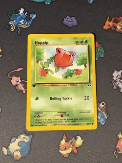 Pokemon Card Hoppip 55/75 Neo Discovery FIRST EDITION - (LP) - Image 1