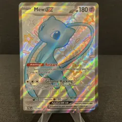 Mew ex 216/091 Paldean Fates Shiny Ultra Rare Full Art Holo Pokemon Card - Image 1