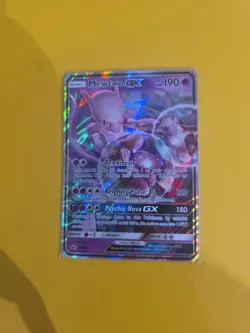 Mewtwo GX SM196 Detective Pikachu Ultra Rare Holo Promo Pokemon Card - Image 1