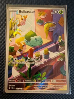 Pokemon Trading Card Game Stellar Crown Bulbasaur Card 143/142 Illustration Rare - Image 1