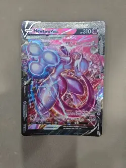Pokemon Mewtwo V-Union Black Star Promo Jumbo Card. SWSH 161. Awesome Card. - Image 1