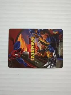 OverPower Marvel IQ Fleer 1996 Iron Man Hero Character Card Very Rare NM - Image 2