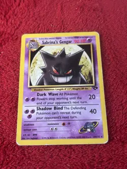 Sabrina's Gengar 29/132 Gym Challenge Regular Wotc Pokemon Card Played - Image 1