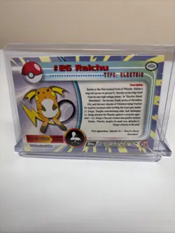 1999 Topps Pokemon #26 Raichu TV Animation Edition Black Label - Image 2