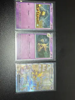 Pokemon 151 - Abra 063 Kadabra 064 Alakazam ex 201 Spec ILL - Cosmos Holo Promos - Image 1