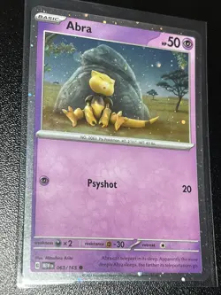Pokemon 151 - Abra 063 Kadabra 064 Alakazam ex 201 Spec ILL - Cosmos Holo Promos - Image 2