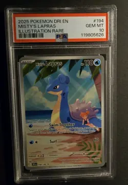 PSA 10 Pokemon Destined Rivals: Misty's Lapras Illustration Art 194/182 - Image 1