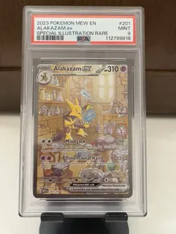 Pokemon TCG Scarlet and Violet Alakazam EX Full Art SIR 201/165 PSA 9 - Image 1