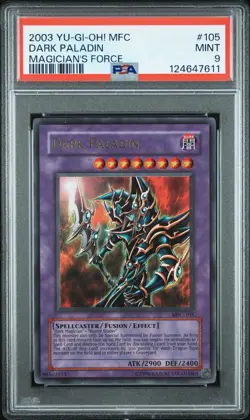 2003 Yu-Gi-Oh! Dark Paladin Magician's Force MFC Unlimited Ultra Rare PSA 9 - Image 1