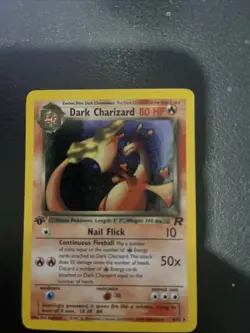 Dark Charizard 1st Edition 4/82 Holo Pokemon Card Team Rocket WOTC - Image 1