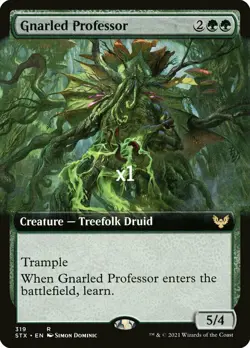 MTG Borderless Strixhaven: School of Mages STX Gnarled Professor MINT - Image 1