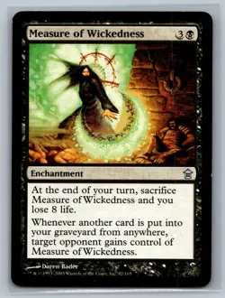 Magic MTG Saviors of Kamigawa Measure of Wickedness #82/165 TCG CCG - Image 1