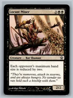 Magic MTG Saviors of Kamigawa Locust Miser #80/165 TCG CCG - Image 1