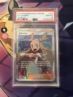 2019 POKEMON SUN & MOON TEAM UP #177 FULL ART/JASMINE PSA 10 - Image 1