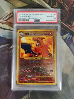 Charizard 2000 Pokemon Japanese Neo 2 Promo Reverse Foil #006 PSA 10 GEM MINT - Image 1