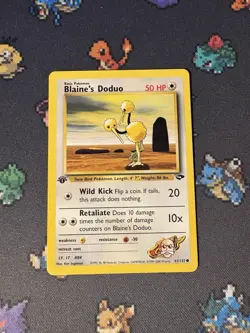Pokemon Card Blaine’s Doduo 62/132 Gym Challenge FIRST EDITION - (LP) - Image 1