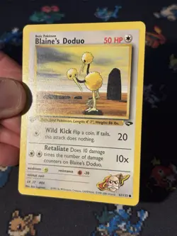 Pokemon Card Blaine’s Doduo 62/132 Gym Challenge FIRST EDITION - (LP) - Image 2