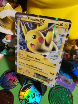 Pokemon TCG 2016 Holo Rare Pikachu EX XY174 Black Star Promo NM/M Pokemon Card - Image 3
