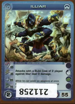 (211258) ILLIAR 65/35/85/70/55 (1 Max Stats) SR Silver Foil 1st Ed. Chaotic Card - Image 1