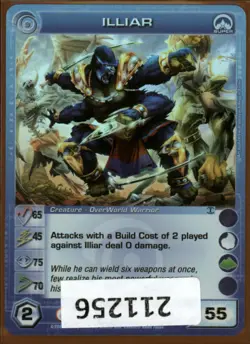 (211256) ILLIAR 65/45/75/70/55 (1 Max Stats) SR Silver Foil 1st Ed. Chaotic Card - Image 1