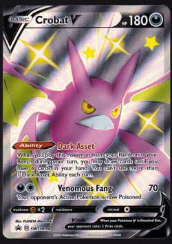 Crobat V SWSH098 Holo Sword & Shield Black Star Promo Pokemon Card TCG 2021 NM - Image 1