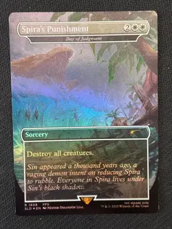 MTG SLD SPIRA’S PUNISHMENT Foil Borderless LP (BIN1517) Graded Power - Image 1