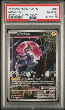PSA 10 Pokemon Center Stamped Promo Miraidon #013 Scarlet And Violet PC ETB - Image 1
