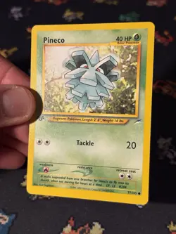 Pokemon Card Pineco 77/105 Neo Destiny FIRST EDITION - (LP) - Image 2