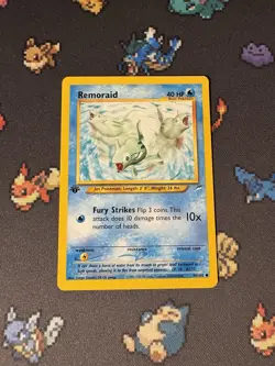 Pokemon Card Remoraid 80/105 Neo Destiny FIRST EDITION - (LP) - Image 1