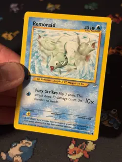 Pokemon Card Remoraid 80/105 Neo Destiny FIRST EDITION - (LP) - Image 2
