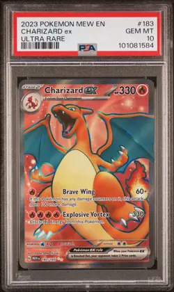 2023 Pokemon 151 Mew EN - Charizard ex - Ultra Rare - 183/165- PSA 10 GEM MINT - Image 1